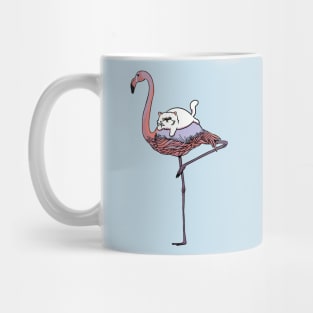 Flamingo and persian cat Mug